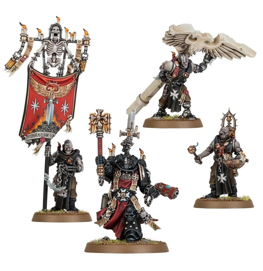 Games Workshop Black Templars: Chaplain Grimaldus & Retinue 2 Games Workshop Black Templars: Chaplain Grimaldus & Retinue - Image 2