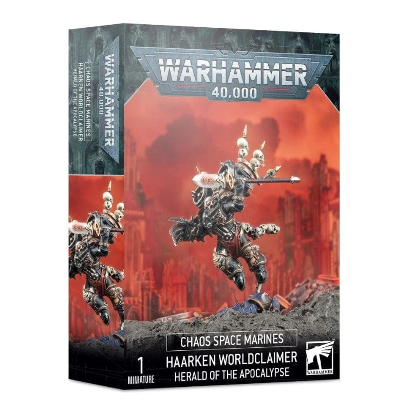 Games Workshop Warhammer 40k - Chaos Space Marines - Haarken Worldclaimer, Herald Of The Apocalypse 1 Games Workshop Warhammer 40k - Chaos Space Marines - Haarken Worldclaimer, Herald Of The Apocalypse