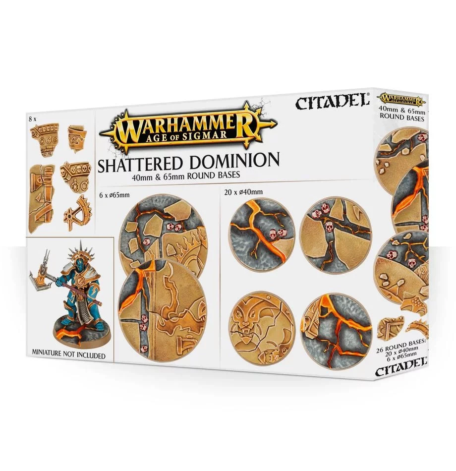 Games Workshop Age Of Sigmar: Shattered Dominion: 65 & 40MM Round 1 Games Workshop Age Of Sigmar: Shattered Dominion: 65 & 40MM Round